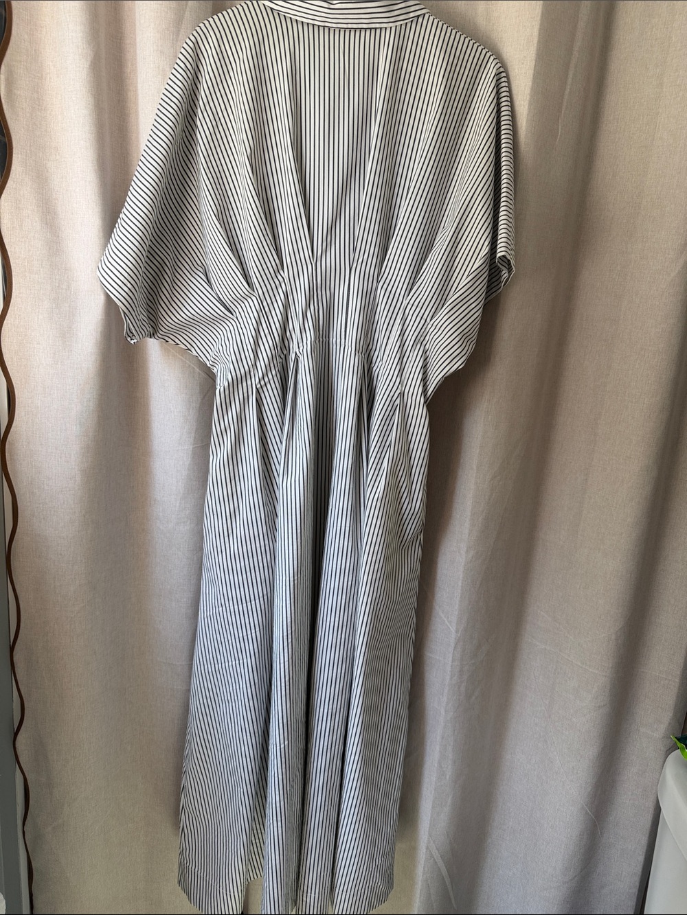 Exquise / Anthropologie Striped Button-Front Maxi Dress - White and Black XL - Picture 5 of 7
